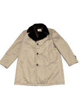 Vintage Field & Stream Gordon & Ferguson Tan Coat 46 Long Faux Fur Lining Mens